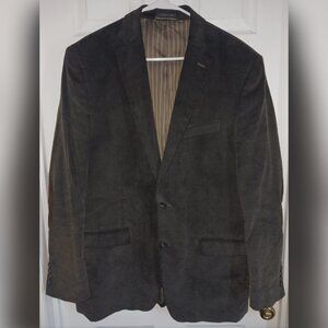 Chaps Ralph Lauren Men's 44 L Corduroy Elbow Patch Sport Coat Blazer Dark Gray